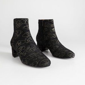 & Other Stories Embroidered Suede Boots